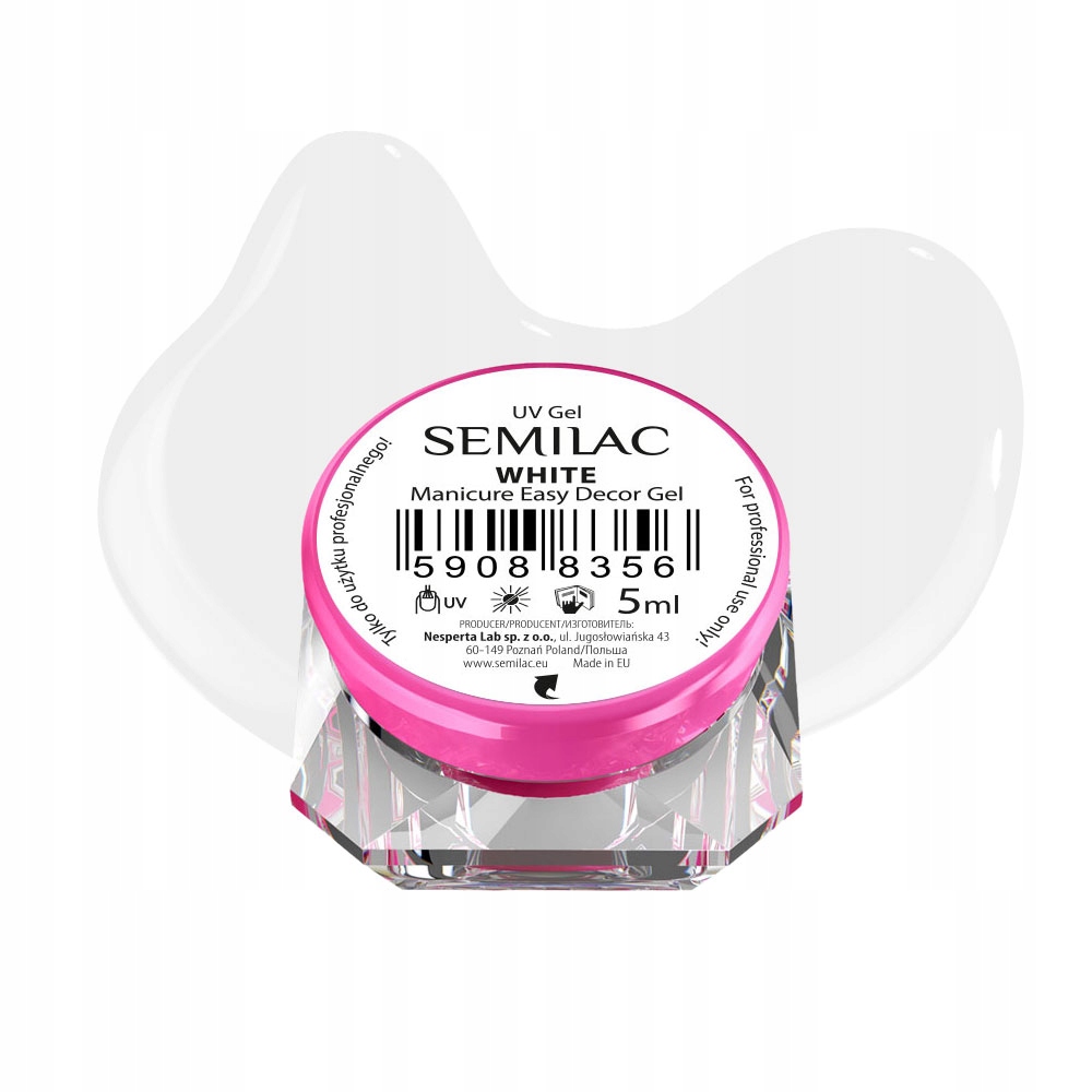 

Semilac Żel Do Zdobień Easy Decor White 5ML