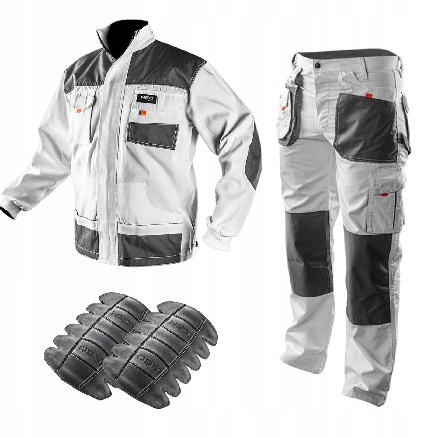 Spodnie robocze, białe, M/50, NEO 81-120-M