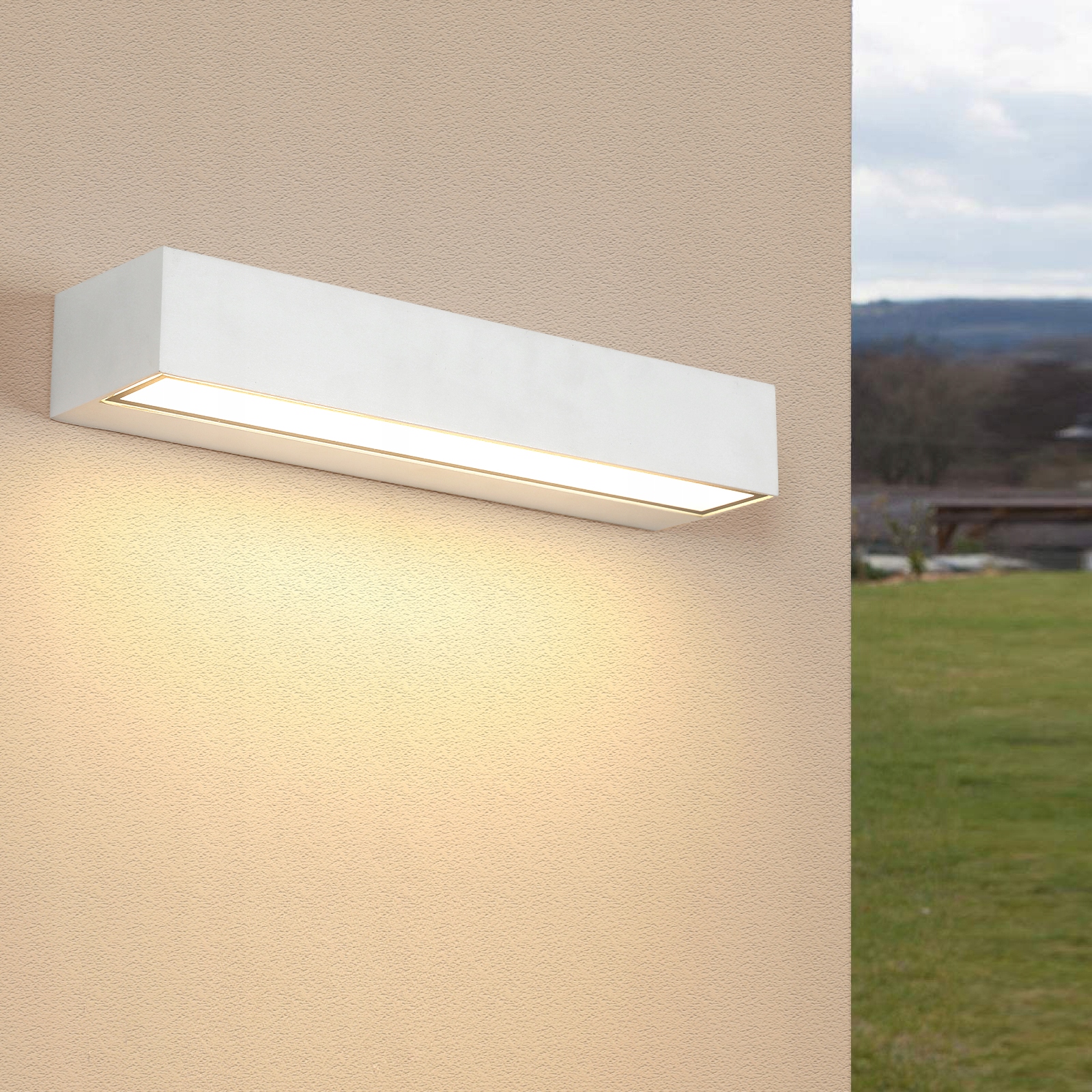 Kinkiet Zewnetrzny Lampa Led Ciepły Biały Nowoczesny Do Ogrodu 16W 3000K