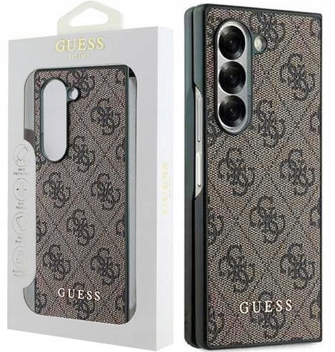 Originální skládací pouzdro Guess 4G se zlatým logem Samsung Galaxy Z Fold 6