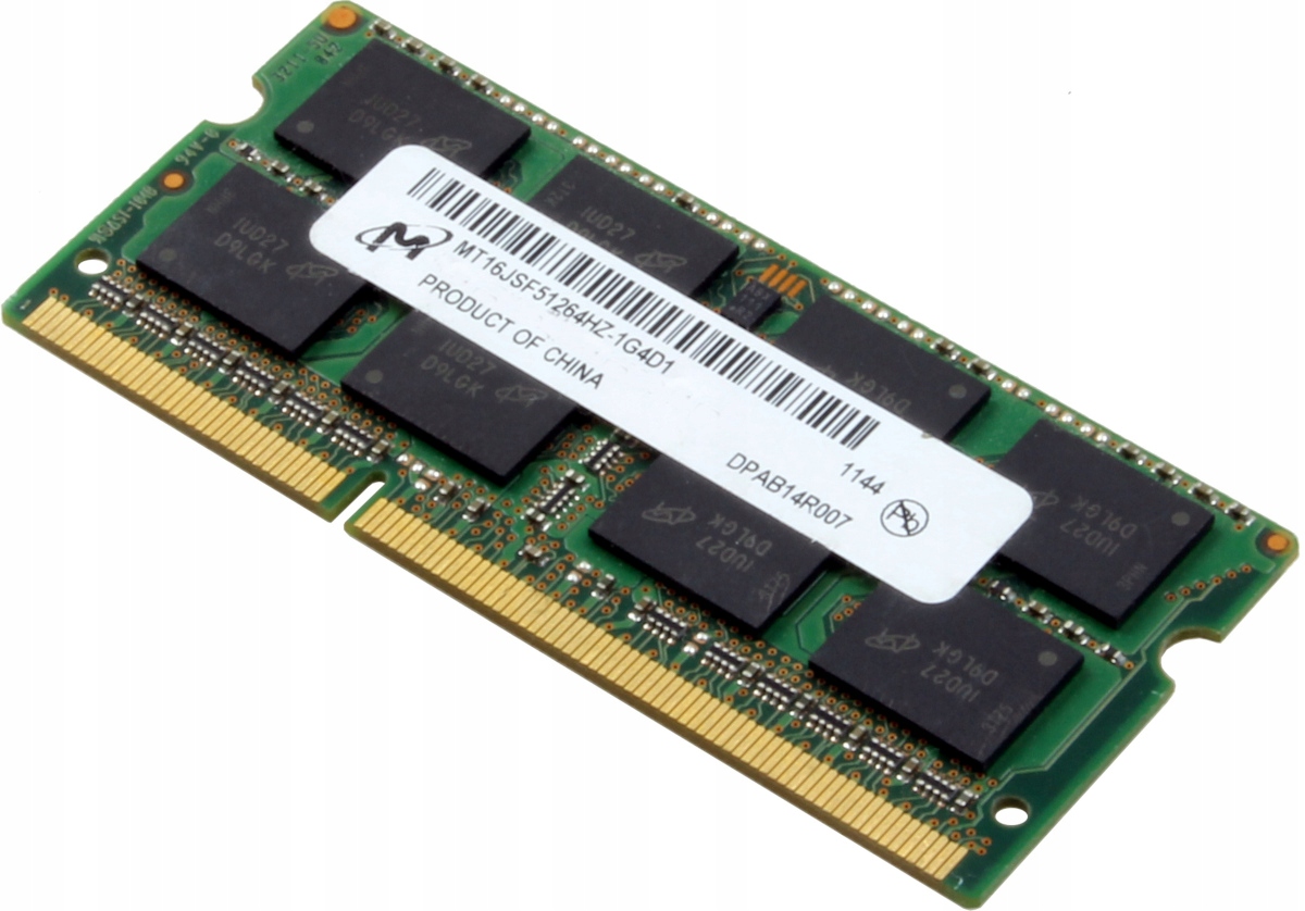 

Pamięć Ram 4GB DDR3L So-dimm Micron 1866MHz 14900S