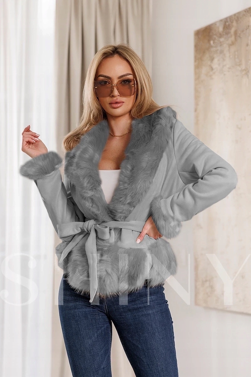 Dámská Bunda Ekozamsz K0327 Grafit L (40)