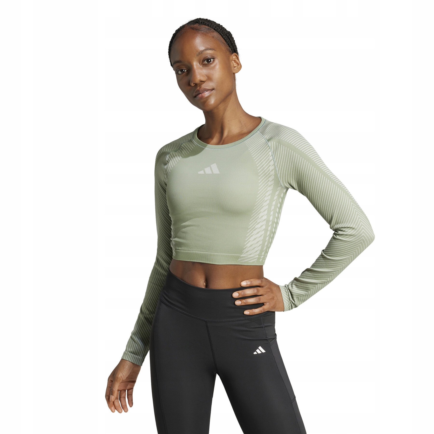 Adidas Szałwiowy Dopasowany Top (M)