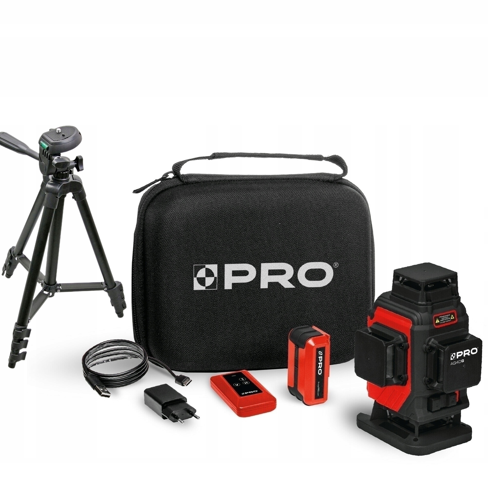 Pro Akumulátorový Křížový Laser Zelený 4x360° 30 m AQ4DG St