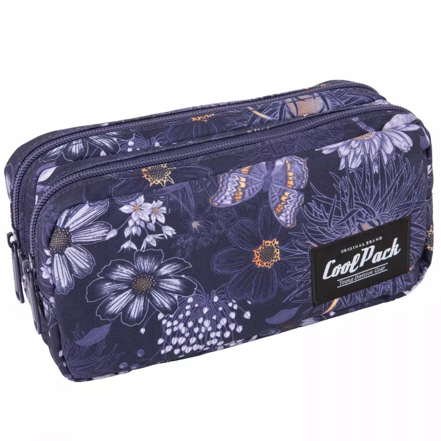 PIÓRNIK SASZETKA PODWÓJNA DWUKOMOROWA DLA DZIEWCZYNKI CP W KWIATY