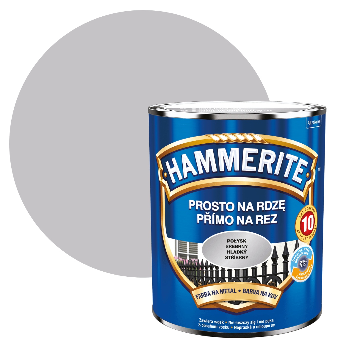 

Hammerite Na Rdzę 0,7L Srebrny Połysk
