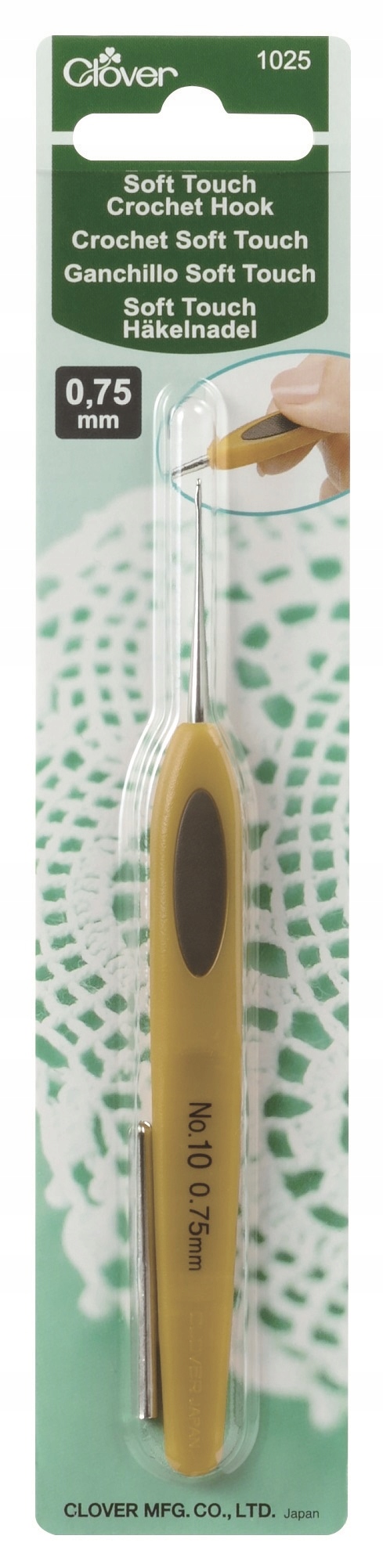 Szydełko ergonomiczne z rączką Clover 0,75 mm