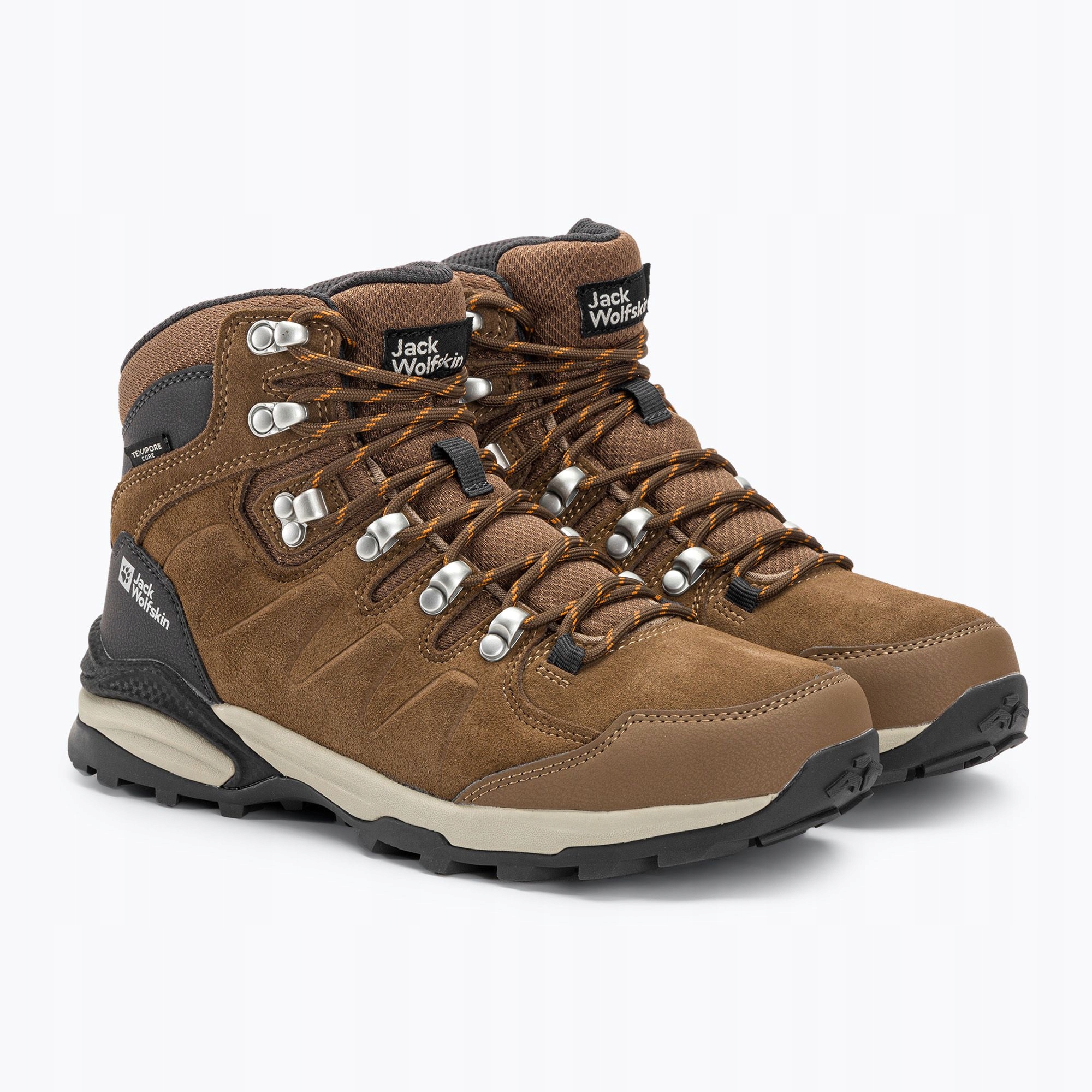 Jack Wolfskin Dámské Trekové Boty Hnědé Vysoké S Kůží 37,5 6GA