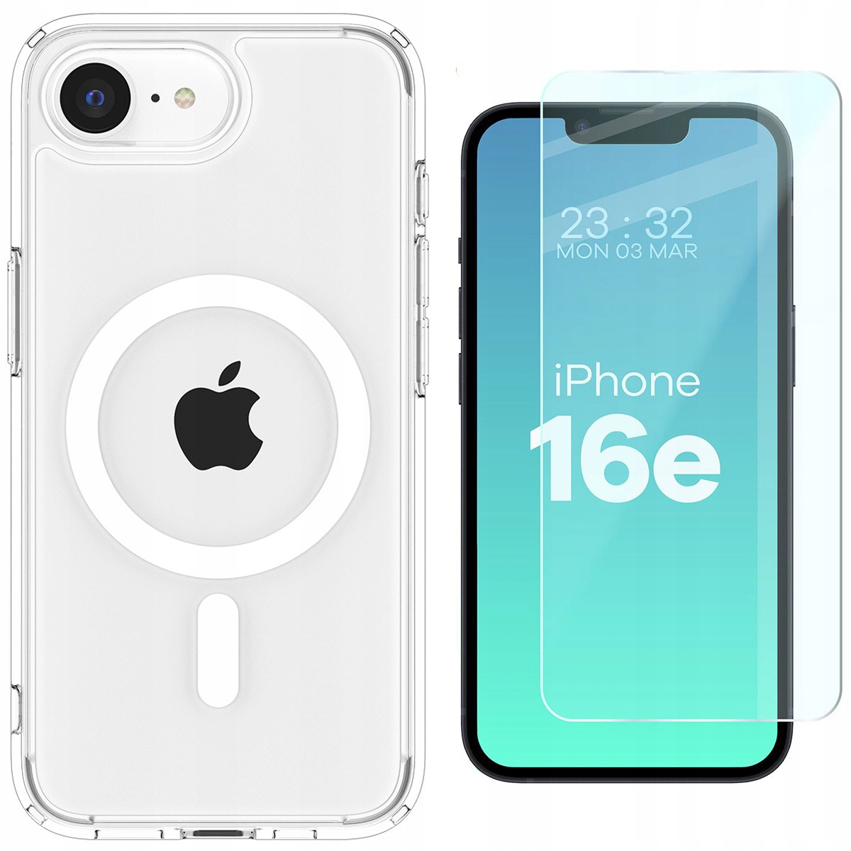 Pouzdro sklo pro iPhone 16e, Spigen Bizon, kryt, zadní kryt, sada, kryt