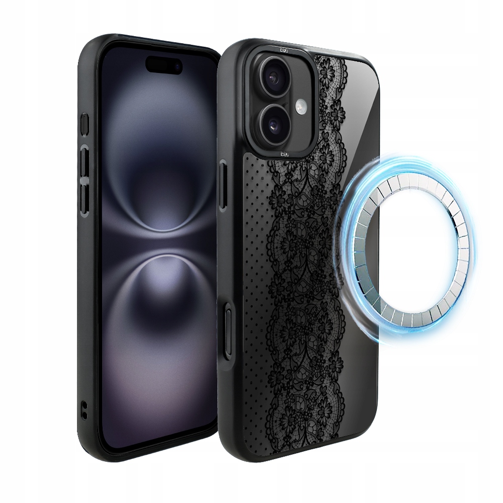 Pouzdro pro iPhone 16 Plus Ibizu DropGuard Matt s MagSafe, ozdobná krajka