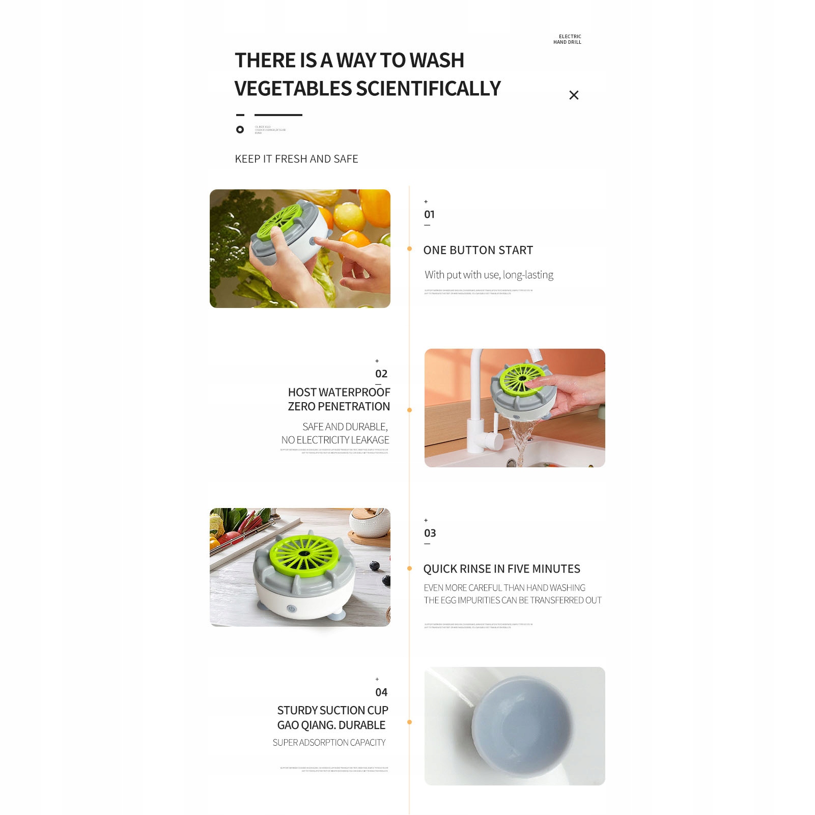 Pralka do owoców Automatyczna wtyczka USB do Kod producenta 3113230286611