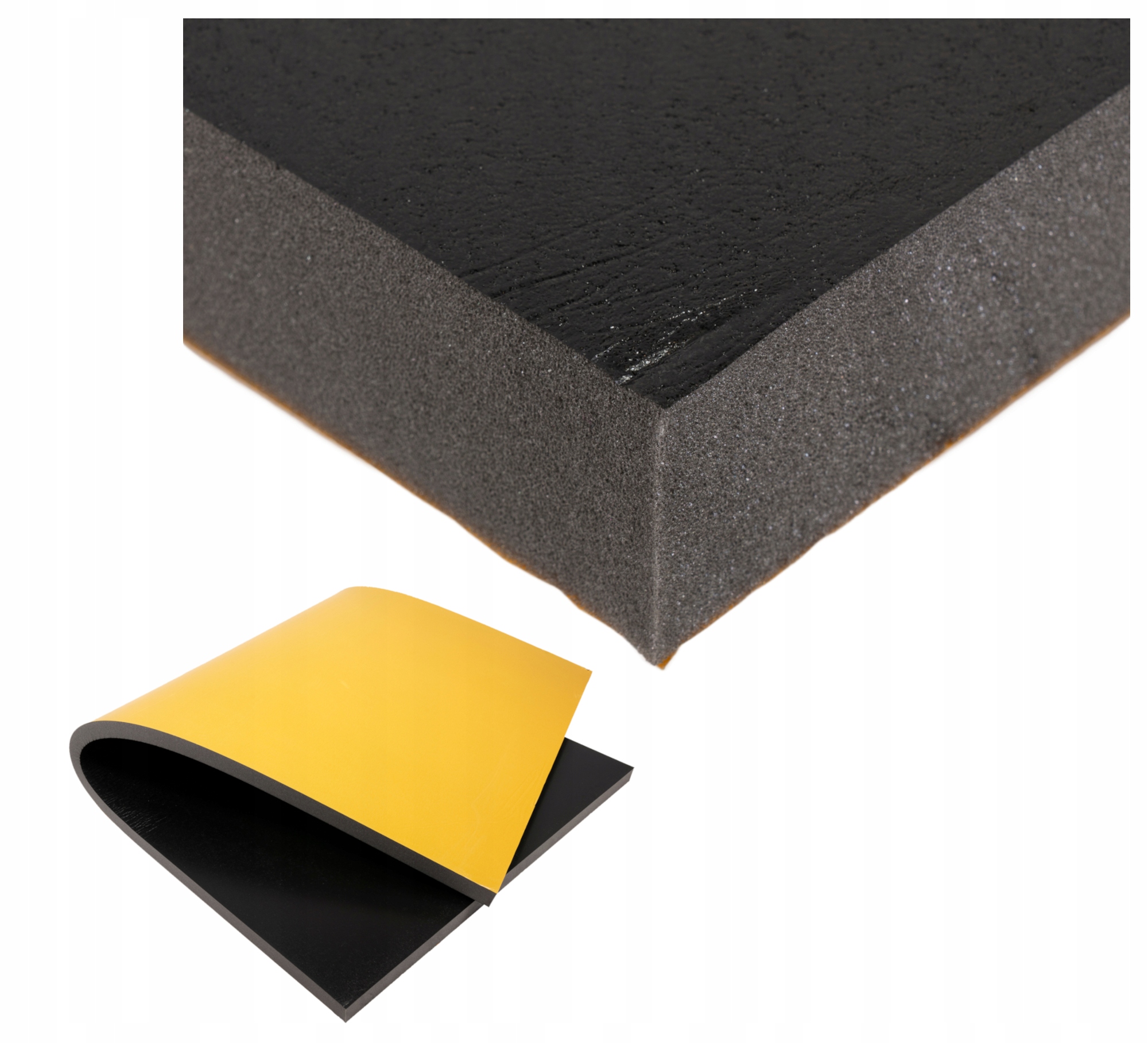 Ztlumení pro stroje voděodolná nehořlavá pěna 1x1 m Samolepicí 4 cm