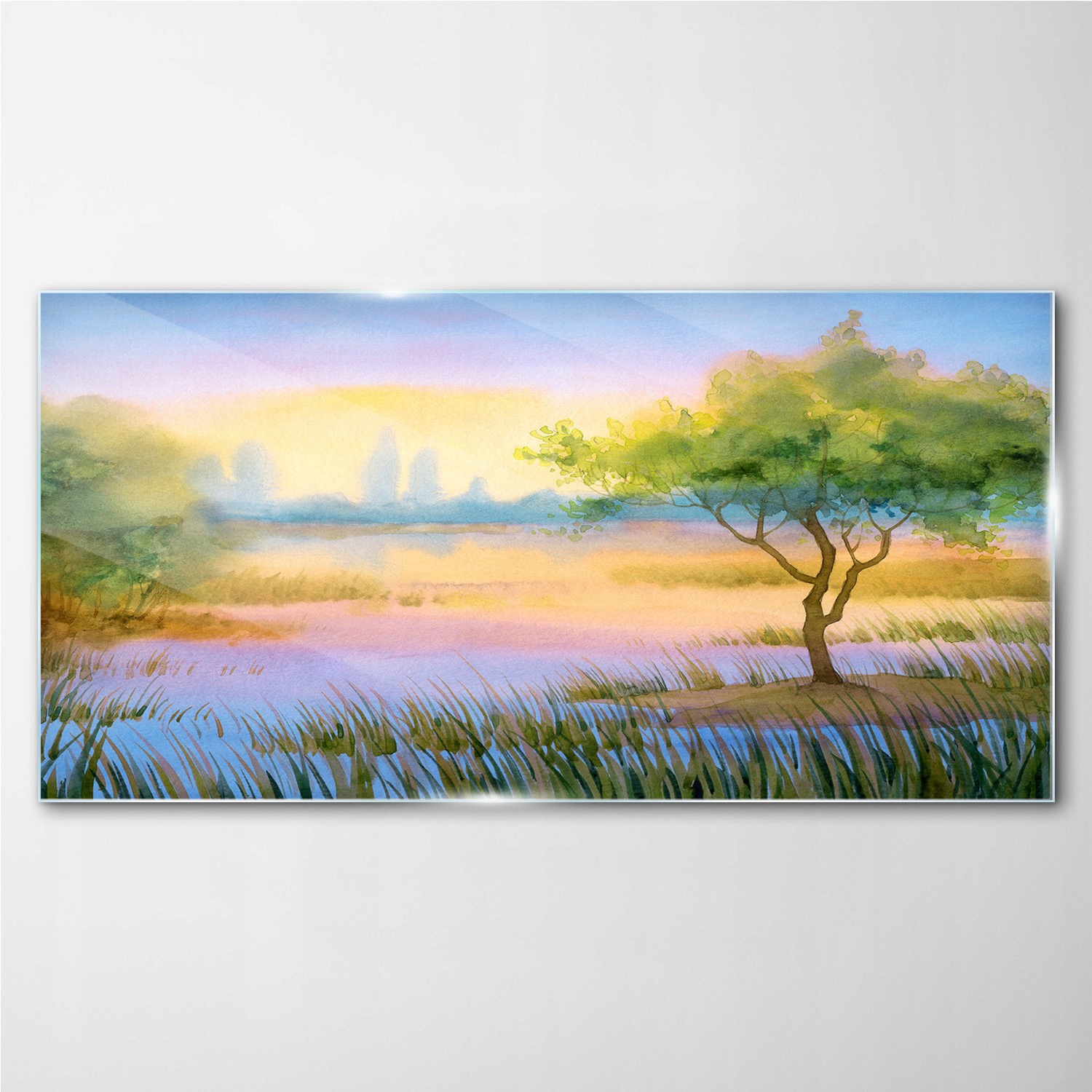 

Foto-obraz szklany Akwarela natura drzewo 140x70