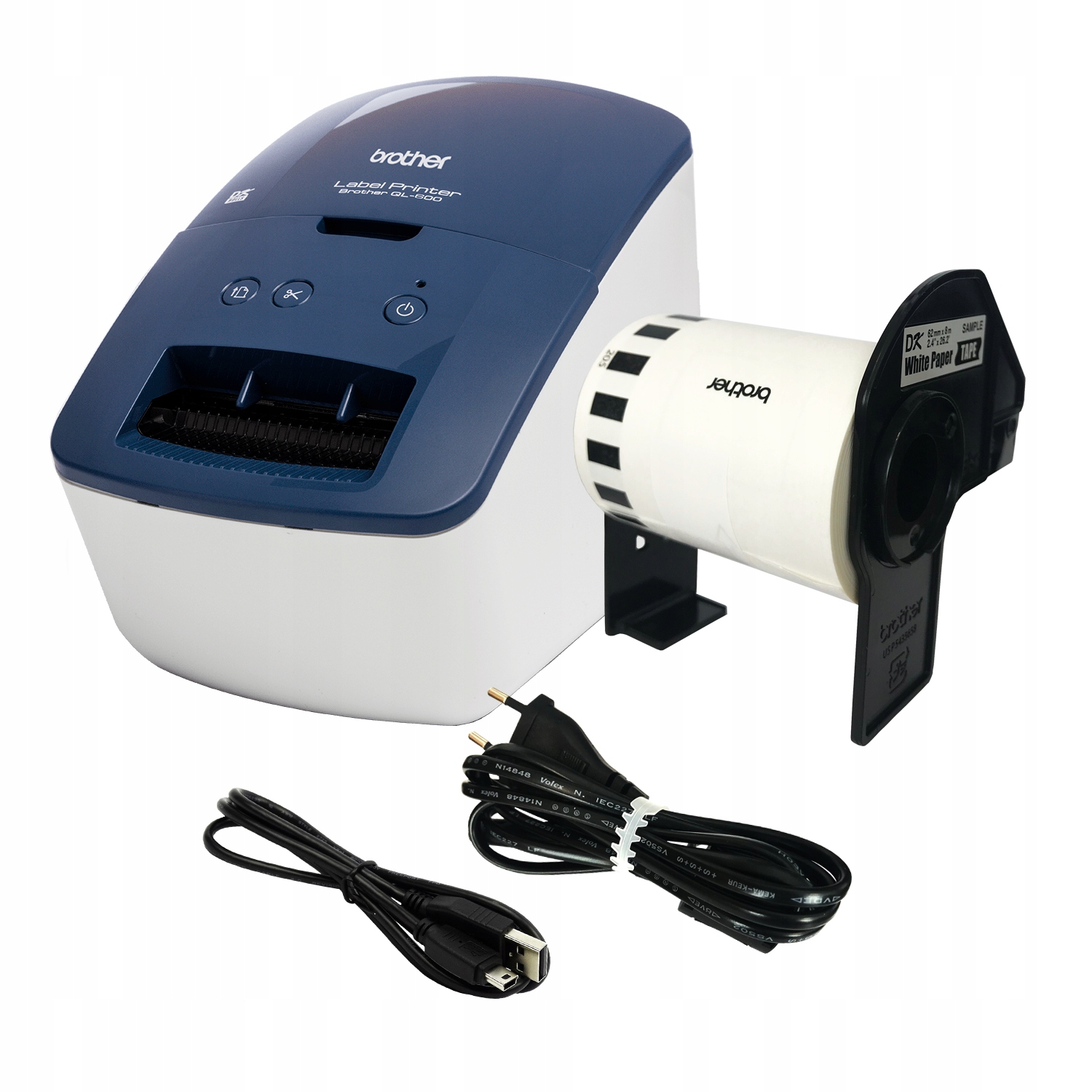 

Drukarka Brother QL-600B do 62 mm Pc, Mac: Usb