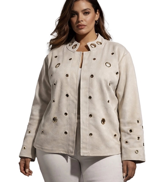 Bunda typu boxy s ozdobnými očky-cvočky unisize