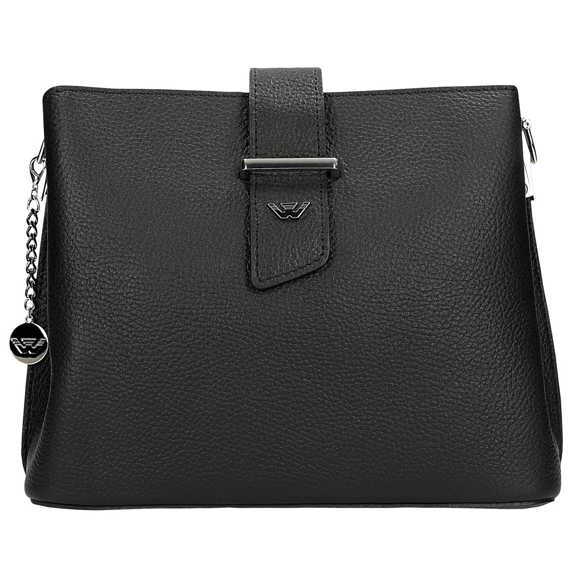 Černý dámský kožený kufřík