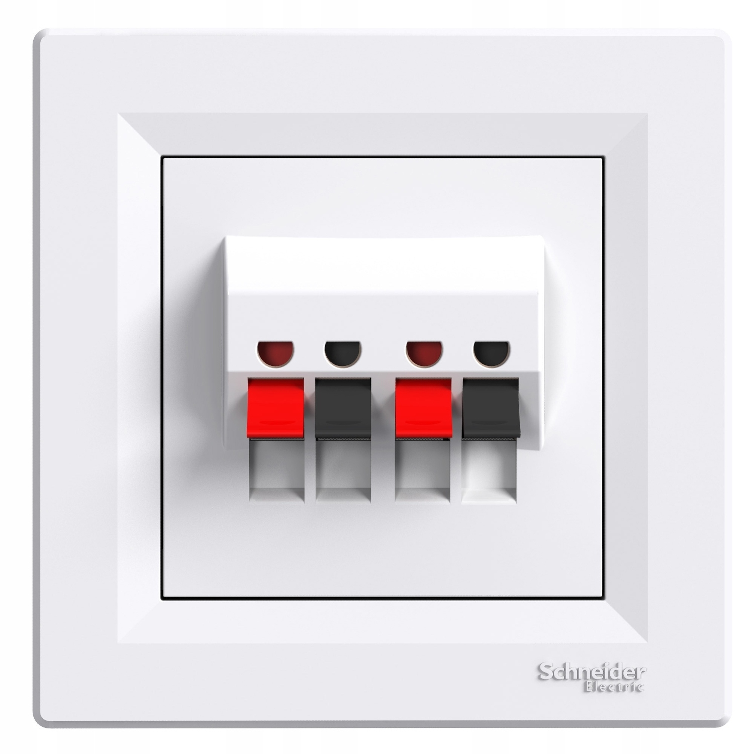 

Asfora Schneider Gniazdo Głośnikowe Podwójne Białe