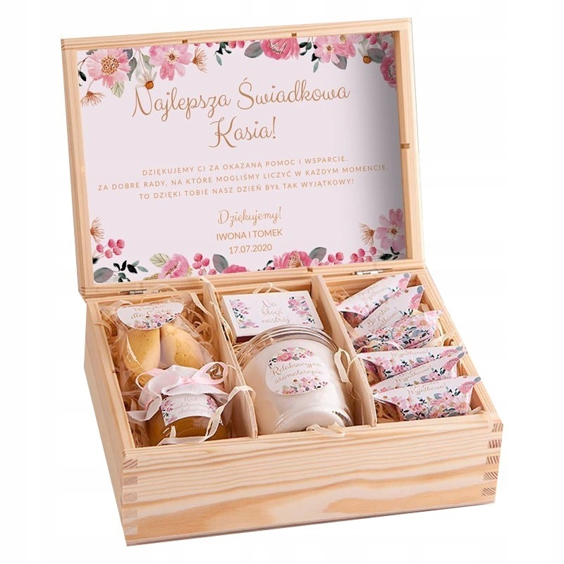 

Podziękowanie dla Świadkowej w skrzyni Z Imionami