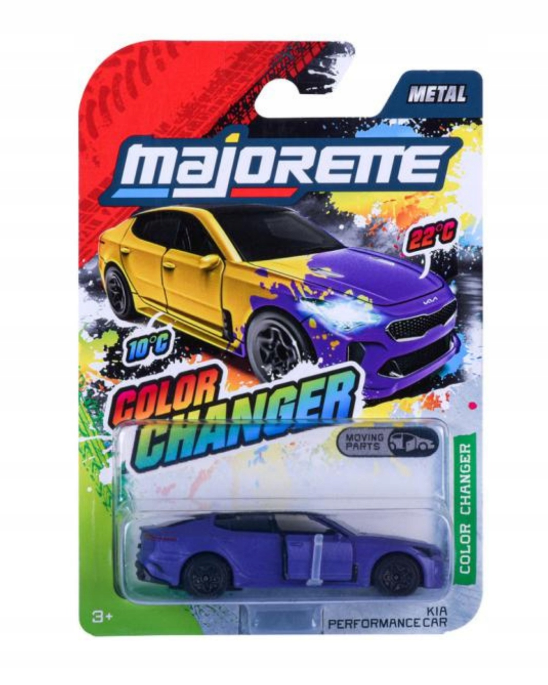 MAJORETTE COLOR CHANGER KIA STINGER PERFORMANCE CAR 1:64 NOWY MODEL