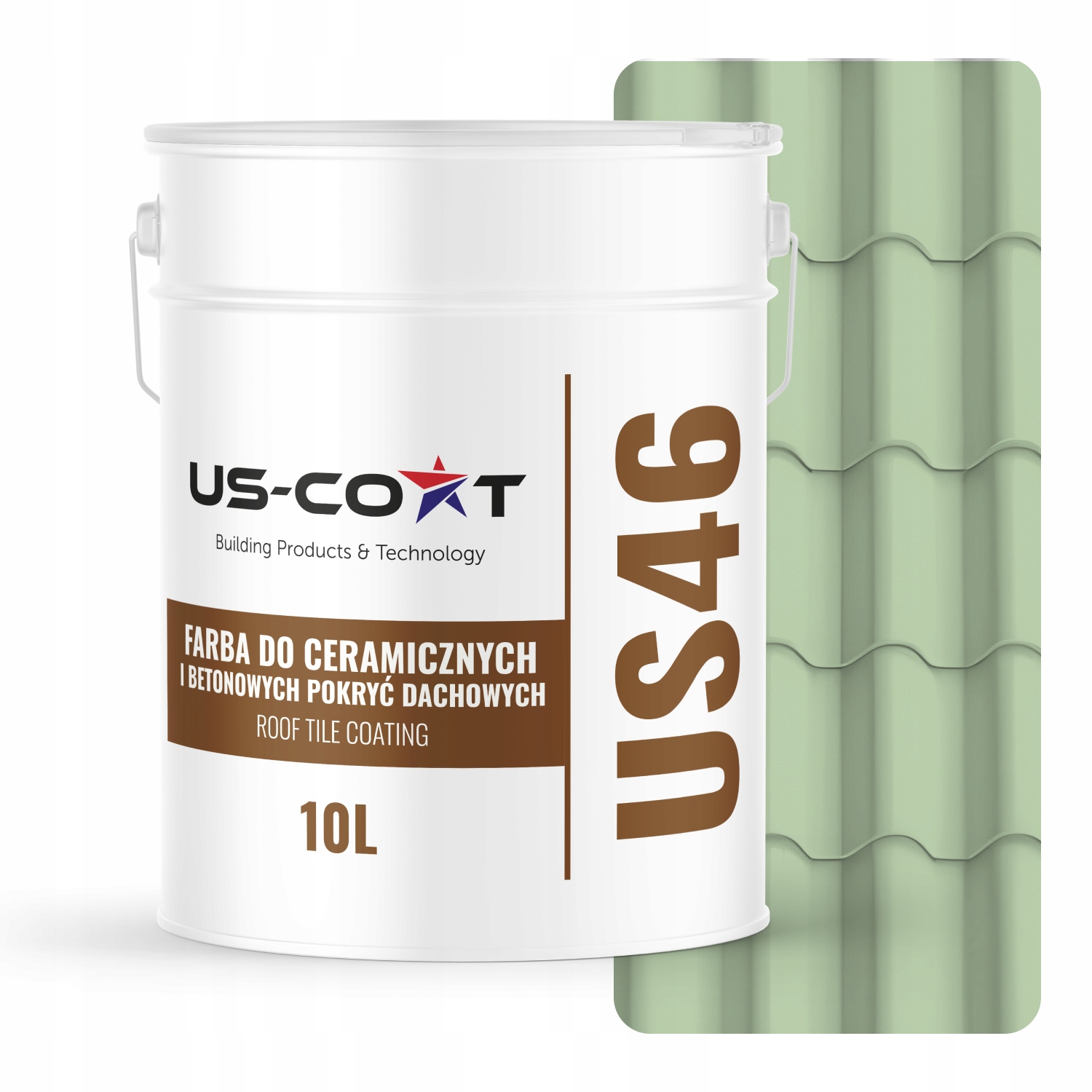 Farba Na Betónovú Keramickú Strechu Zelená Pastelová RAL6019 10L Saténová