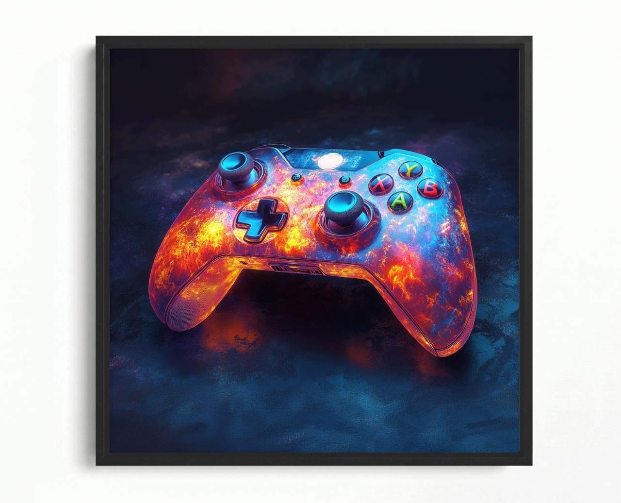 Obraz Rám American Box Gaming Kontroler Pad Gamepad Světlo Energie 80x80