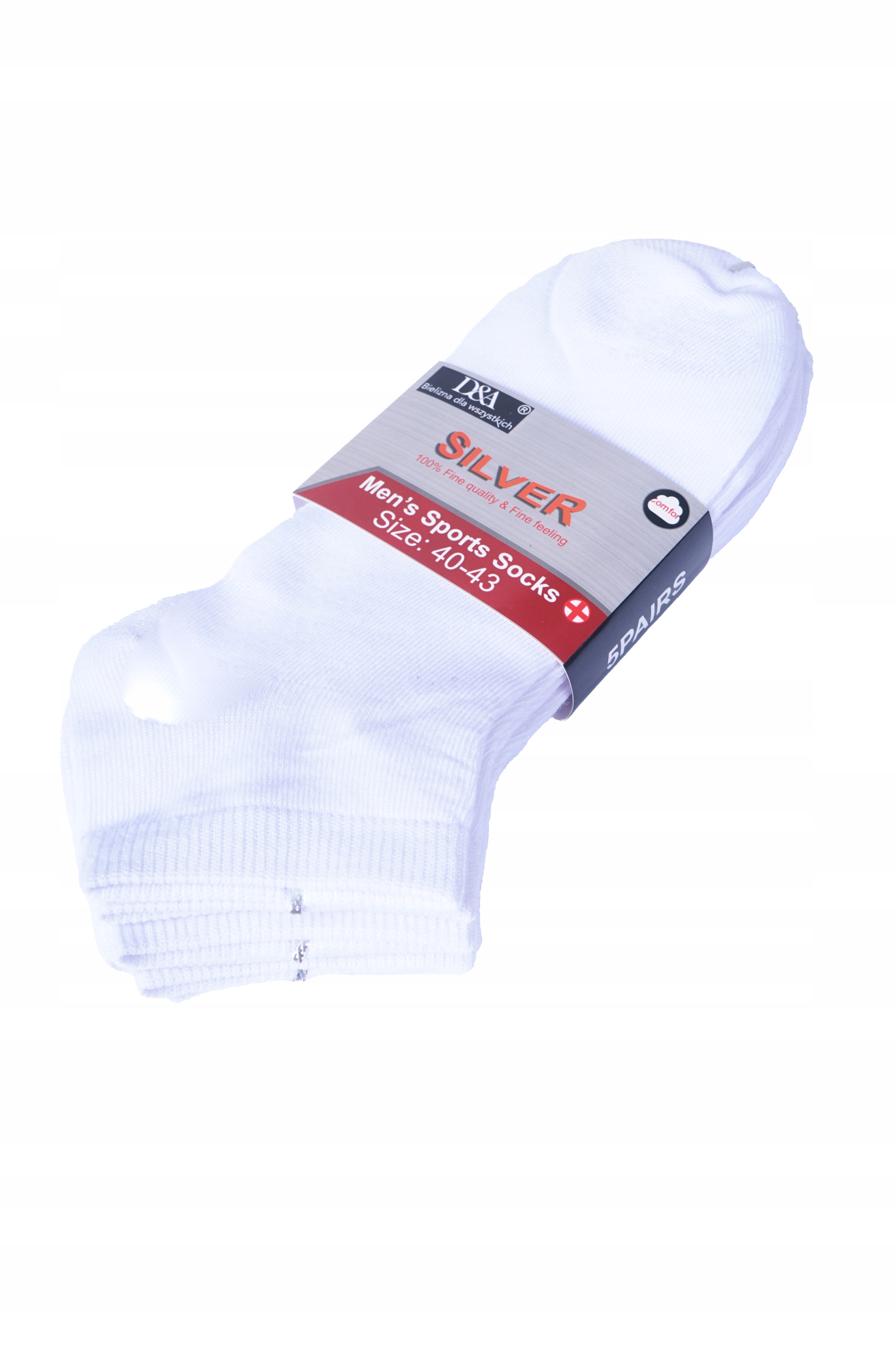 15x KRÓTKIE SKARPETY Bawełniane ODDYCHAJĄCE SKARPETKI sportowe Białe 40-43 Kolekcja SPORTOWE Robocze ANTYBAKTERYJNE krótkie