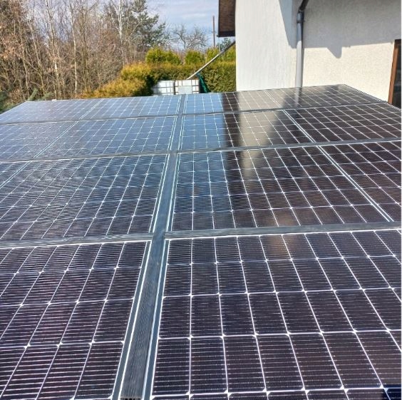 CARPORT WIATA USZCZELKA FOTOWOLTAIKA 10M B-845 Długość 10 m