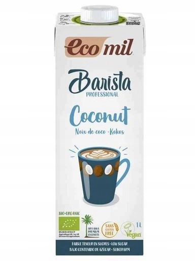 4x Kokosový nápoj Barista Bez Lepku Bio 1 l