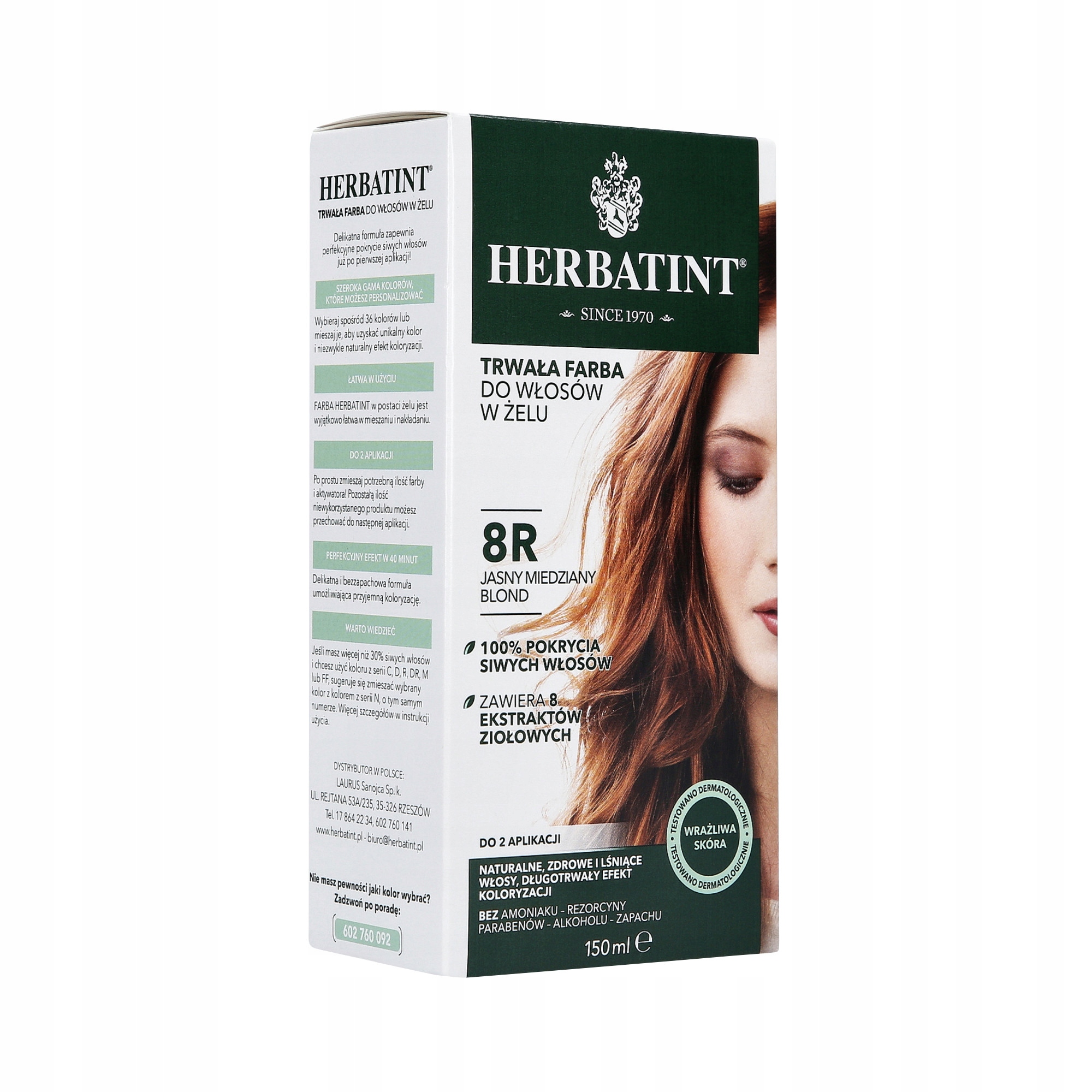 

Herbatint Trwała ziołowa farba do włosów 150ml 8R