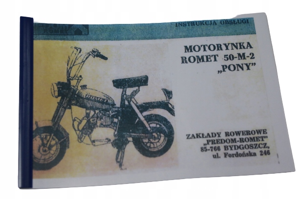 INSTRUKCJA KATALOG CZĘŚCI MOTORYNKA PONY M2 DELUXE