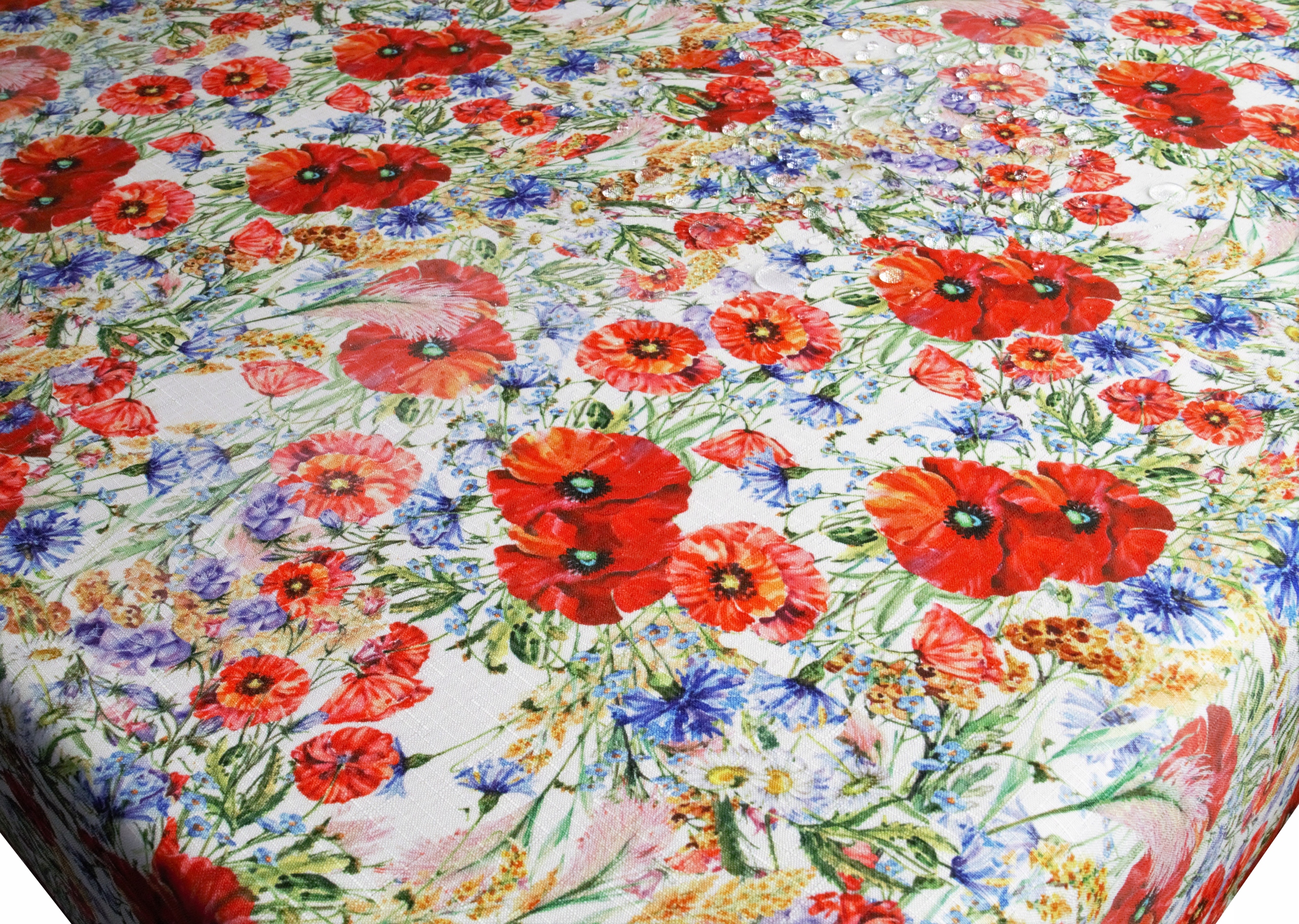 Kwiatowa łąka obrus plamoodporny w maki 120X160 Informacje dodatkowe plamoodporny