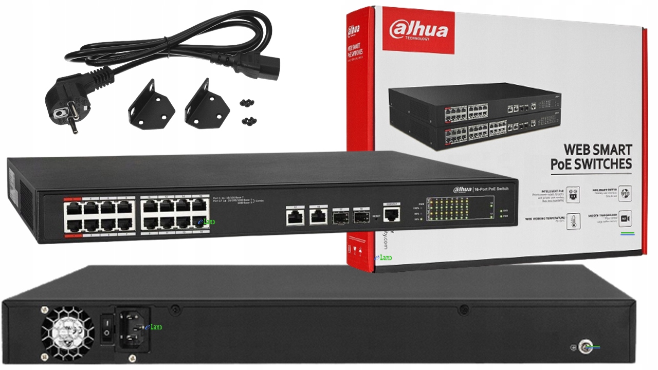 

Switch zarządzalny Dahua PFS4218-16ET-240-V3