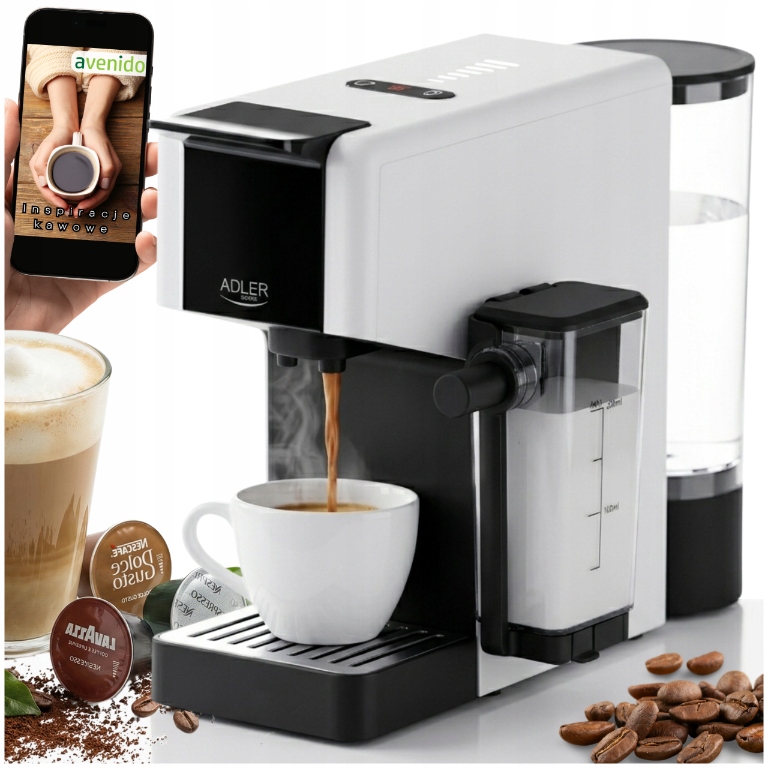 Kávovar 9v1 Napěňovač Nespresso Dolce Gusto Caffissimo Sáčky