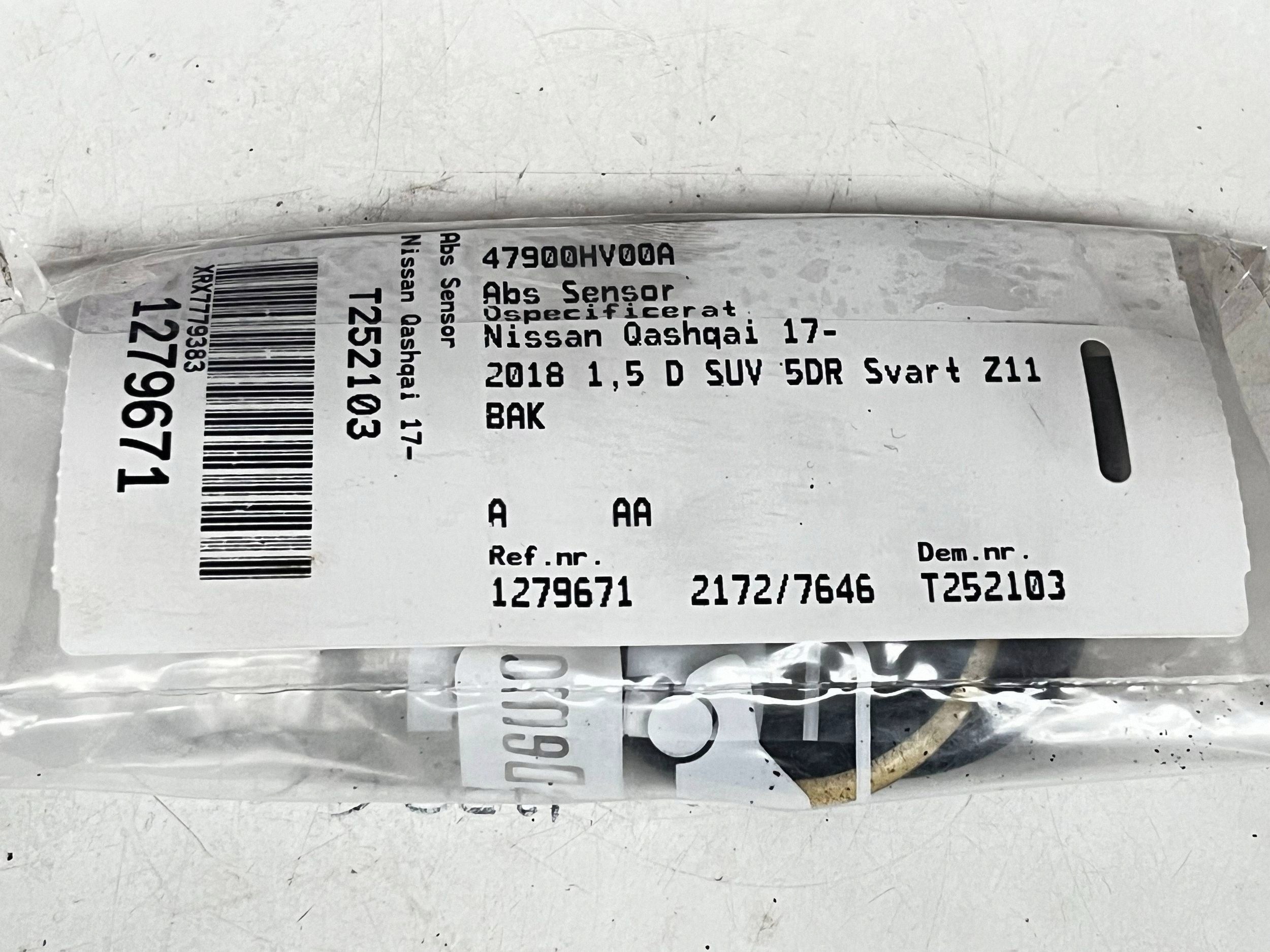 Sensor PREDKOSCI Reifen Räder ABS NISSAN QASHQAI 47900HV00A @A