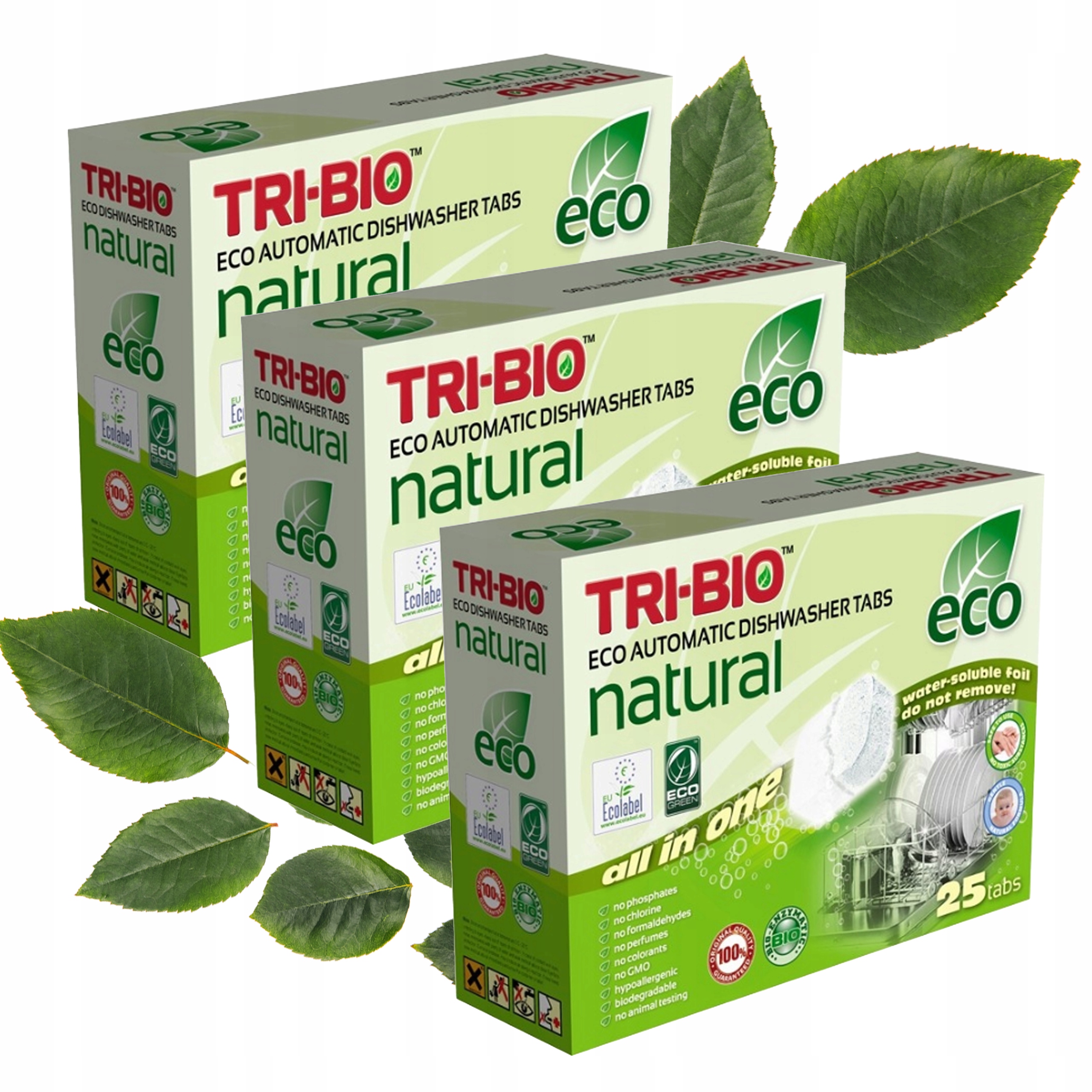 Levně Tablety Do Myčky Tri-bio Ekologické All In One Americké 75 Kusů