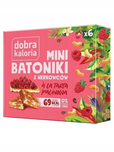 Levně 4x Dobra Kaloria Mini tyčinky z kešu a'la malinový koláč 102 g