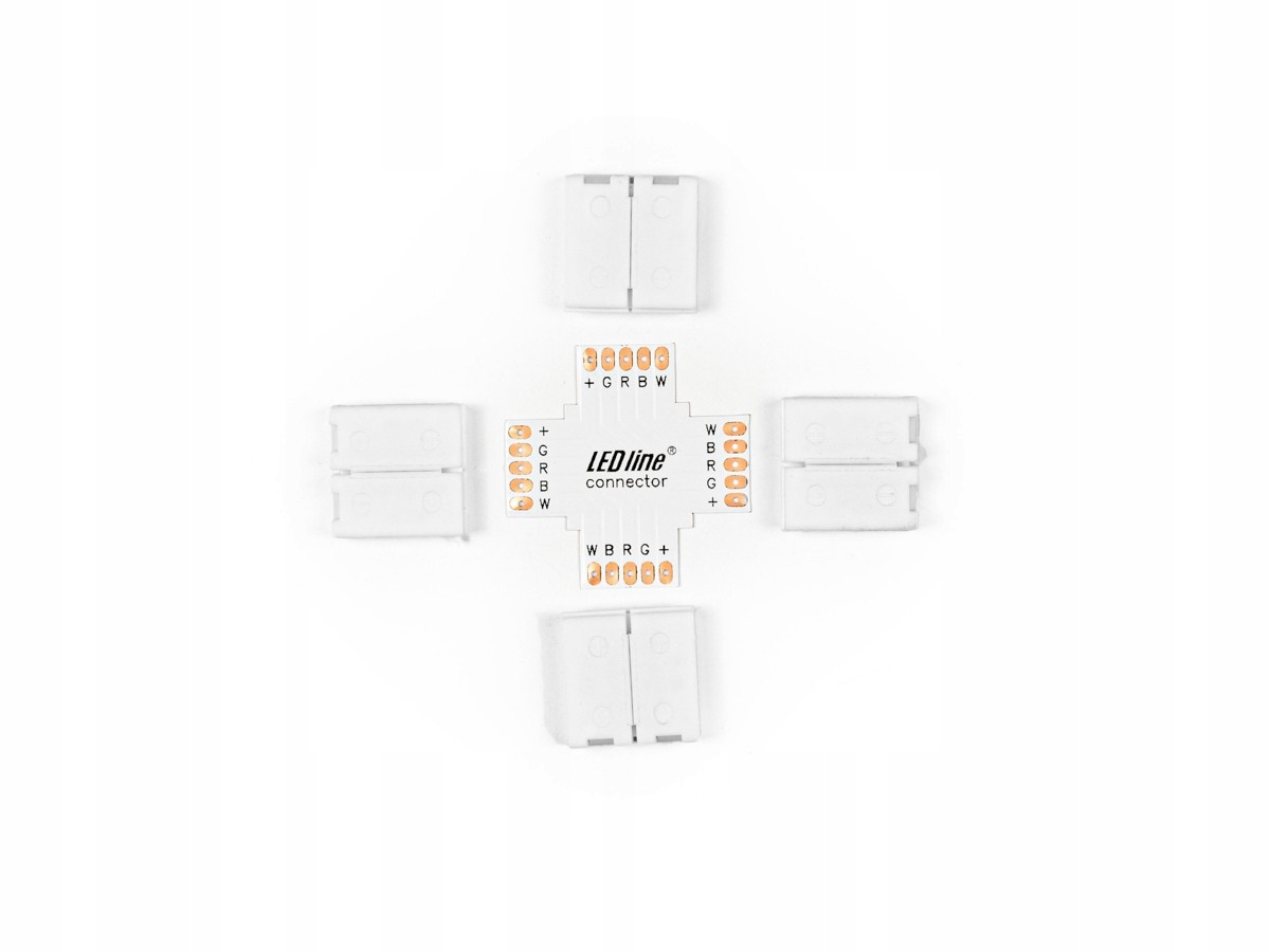 LED line złączka do taśm LED CLICK CONNECTOR podwójna 12 mm 5 PIN RGBW