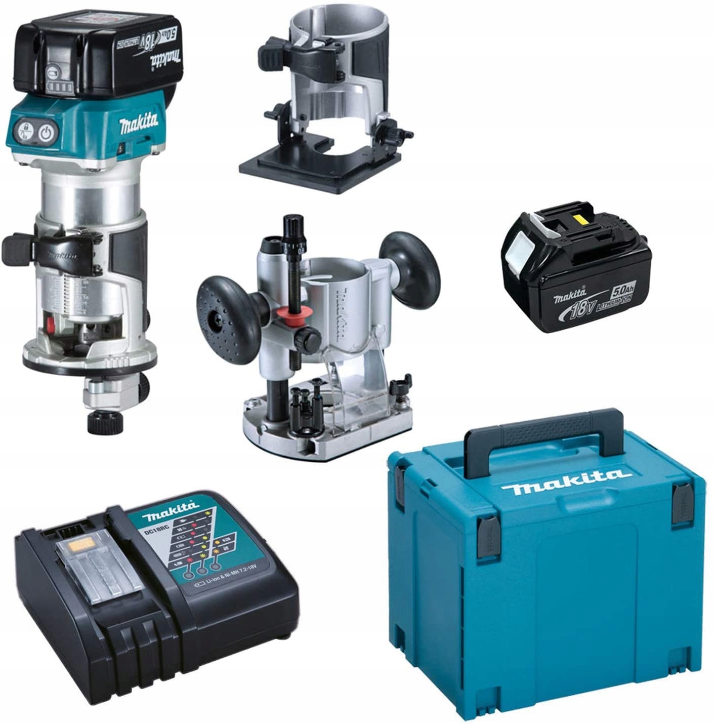 

Makita DRT50RTJX2 Aku Frezarko-wycinarka 2x 5,0ah