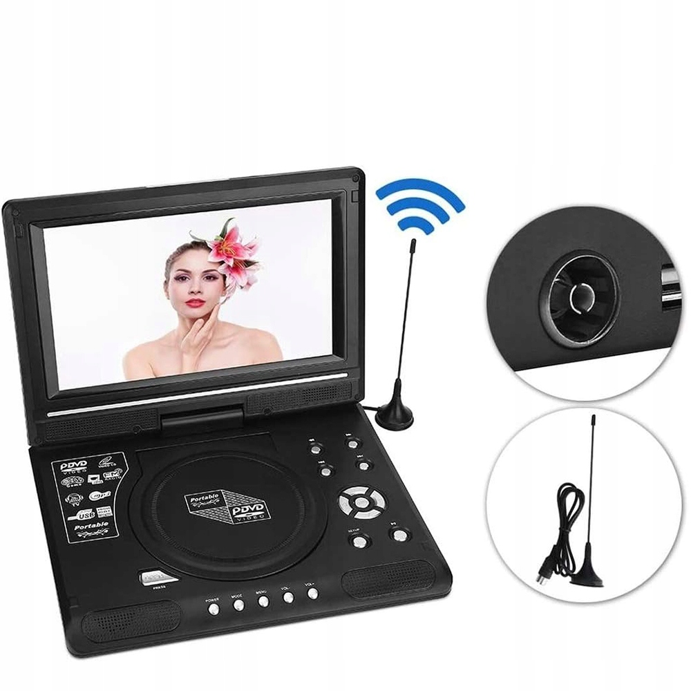 ODTWARZACZ DVD 7.8 SAMOCHODOWY USB KONSOLA Z GIER Czas pracy bezprzewodowej 3 h