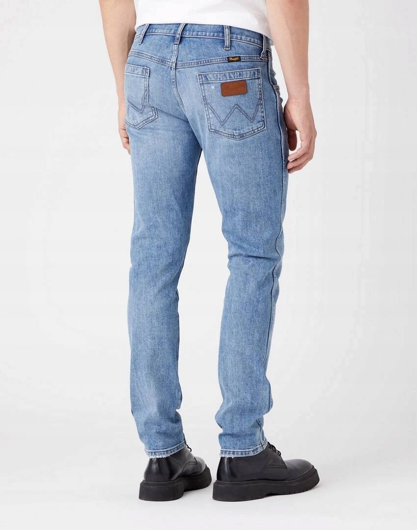 Pánské zúžené džíny Wrangler Larston Light Indigo W18S59X4E 38/34
