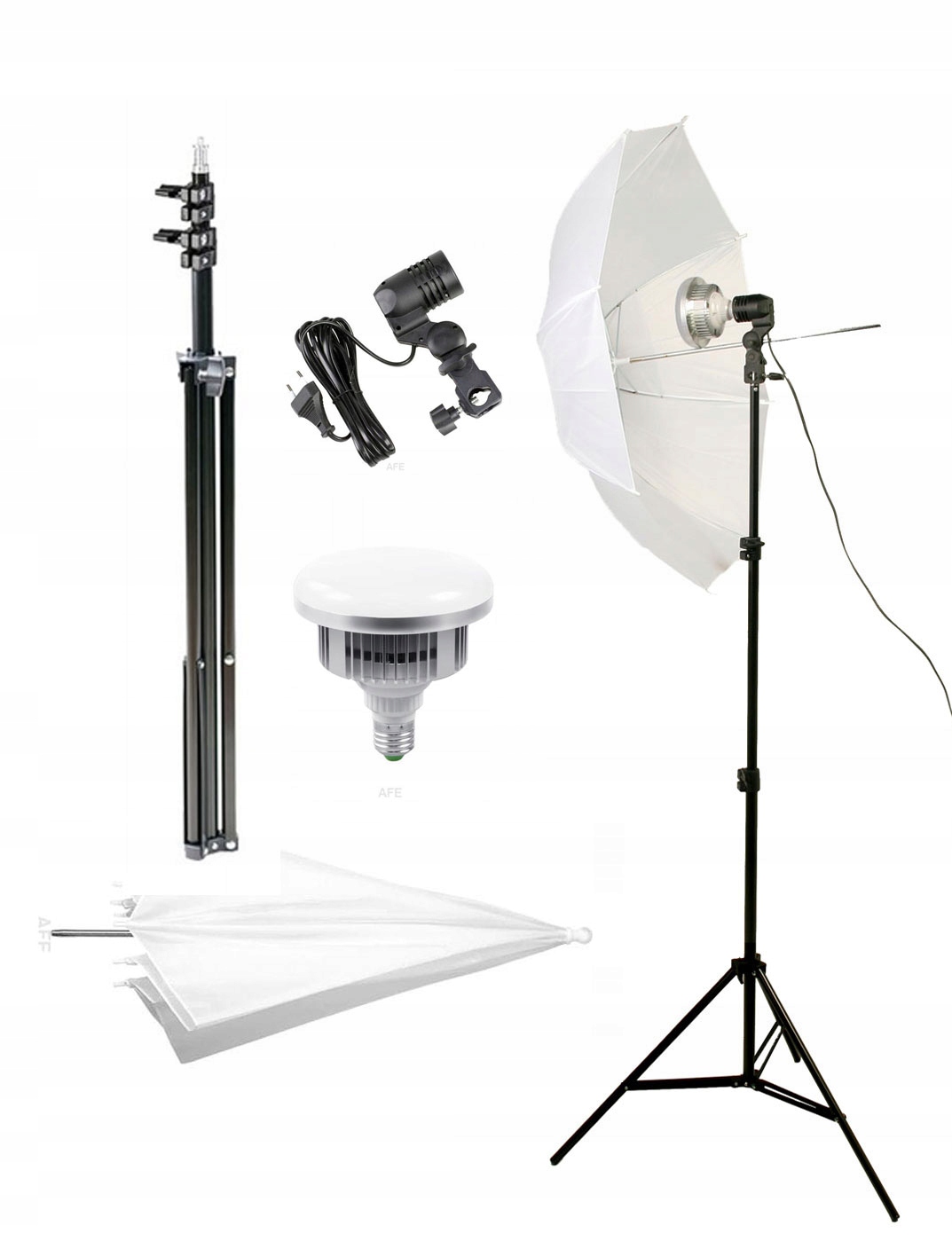 Set Nepřetržitého Světla 5500K Led 30W 300W 85W Stativ 215cm Deštník 85cm