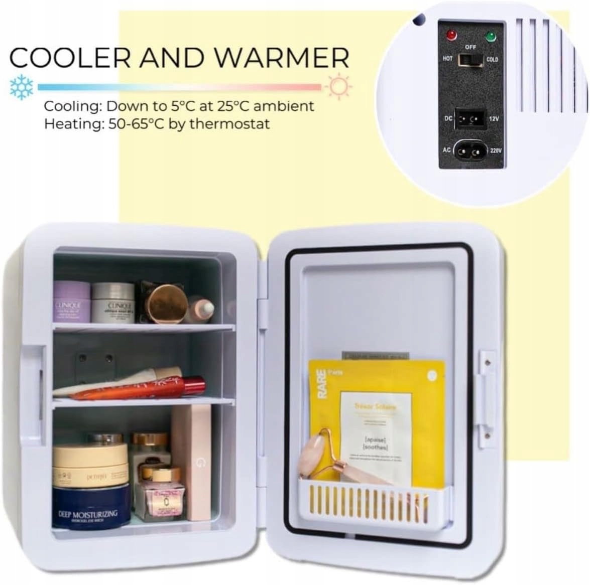 MINI LODÓWKA KOSMETYCZNA NA KOSMETYKI PRZENOŚNA USZKODZONA OPIS!! Model 10L