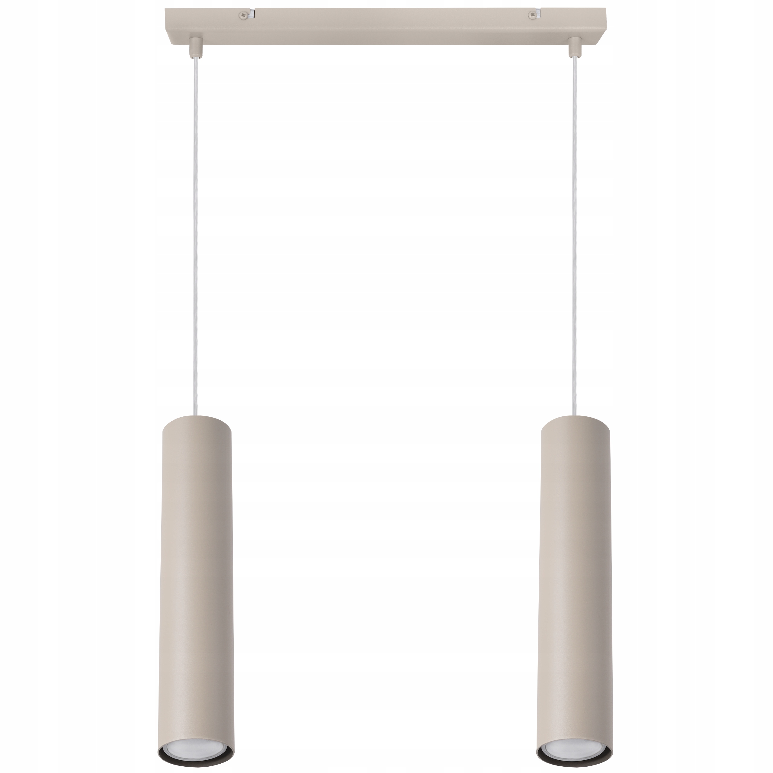 Závěsná Stropní Lampa Lustr Tuba Béžová Dvojitá Nad Stůl Do Kuchyně