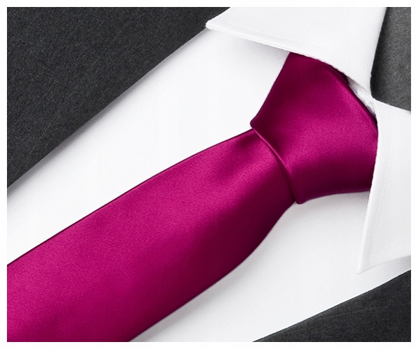 

Modny Slim Fit 6cm Gładki Krawat Męski Greg gs90