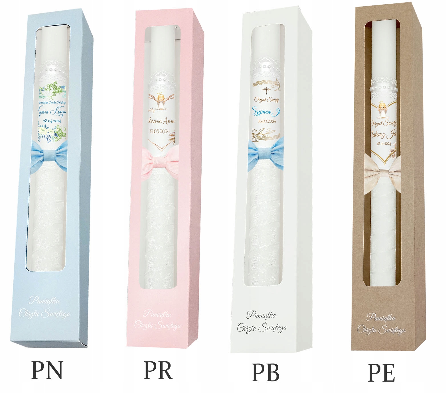 BIAŁA SZATKA I ŚWIECA DO CHRZTU CHRZEST IMIĘ Rodzaj świeca
