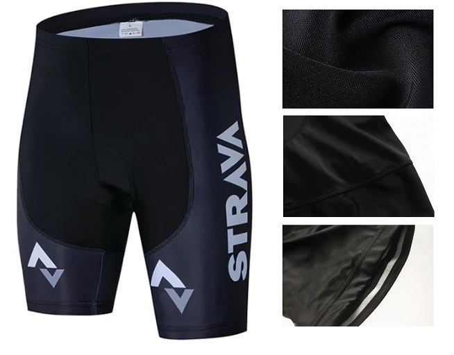 STRÓJ ROWEROWY STRAVA SPODENKI ŻELOWE KOSZULKA XL Materiał dominujący poliester