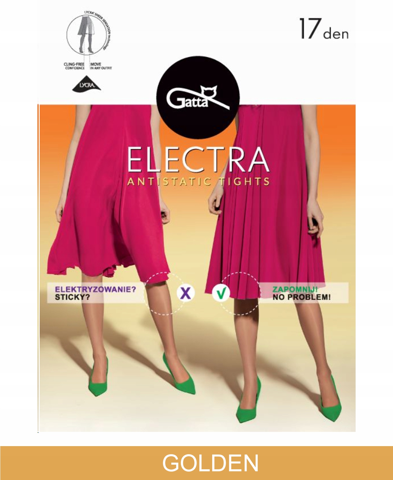 

Gatta Electra Rajstopy damskie 17 Den k.:Golden