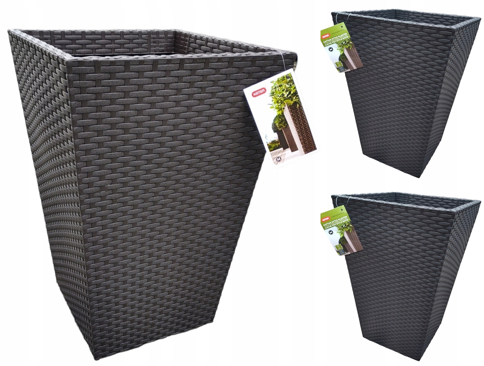 Keter Kvetináč Ratan Kvetináč Antracit 3 M 55 L Ratan
