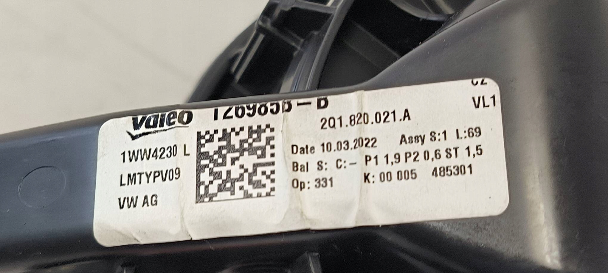 ventilator kabinski 2Q1820021A SKODA KAMIQ