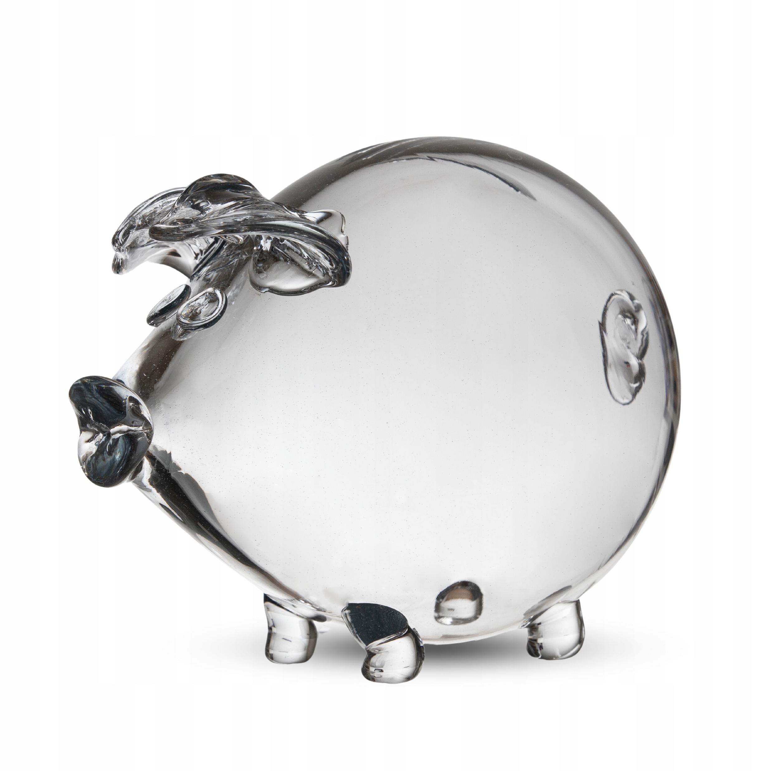 SKARBONKA SZKLANA ŚWINKA 16CM RĘCZNIE ROBIONA POLSKA PRODUKCJA PIG HAND XXL